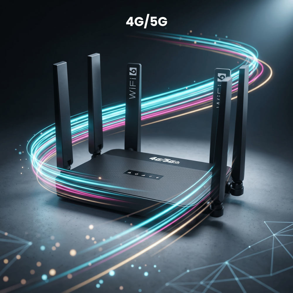 Router Wireless HASEPE® 5G 4G LTE WiFi 6 Cu Slot SIM, Router Wireless Dual Band AX, Router Wireless Cu 1WAN 3LAN, Viteza Mare Internet, 32 Dispozitive Conectate, Antene Detasabile High Gain, Acoperire [7]
