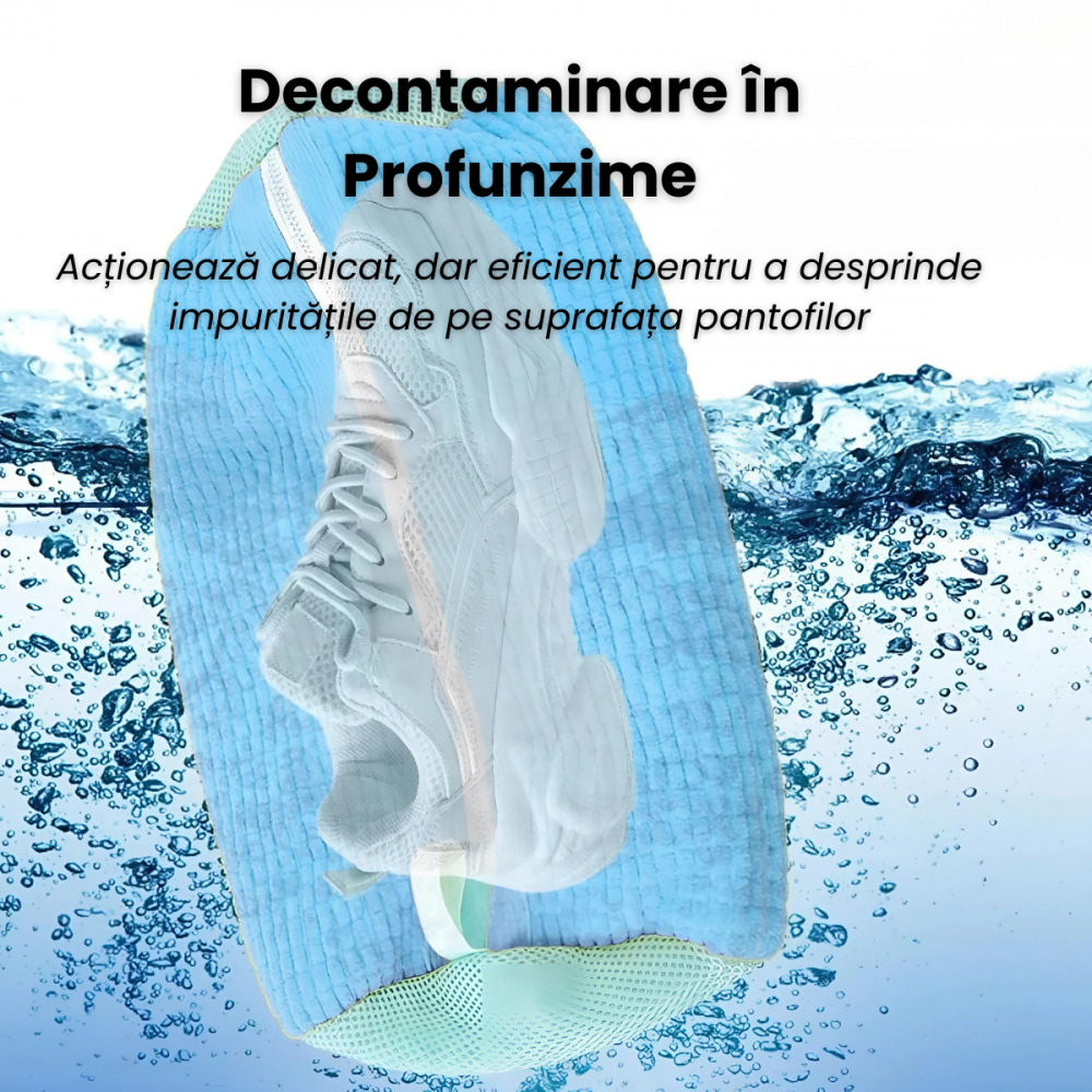 Sac Spalat Incaltaminte HASEPE pentru Masina de Spalat, Protectie Pantofi, Fibra Moale, Material Rezistent, Fermoar Premium, 39x19 cm, Albastru [6]