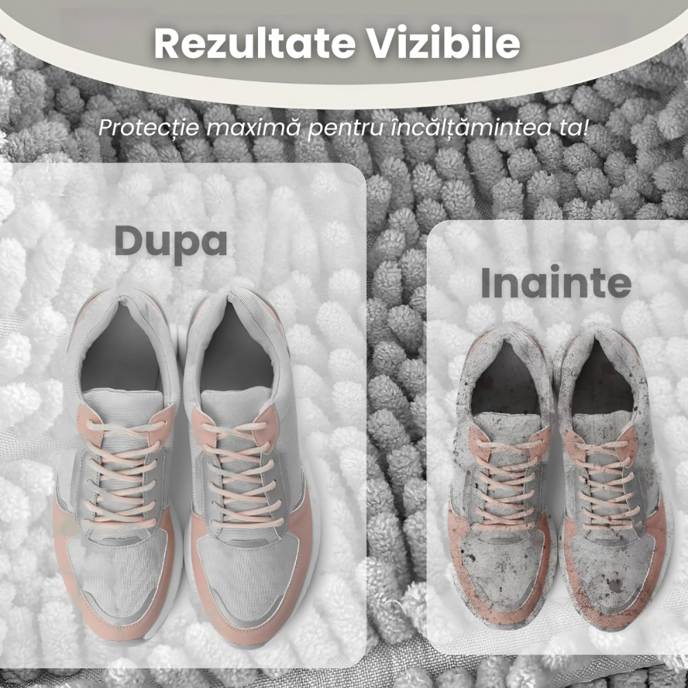 Sac Spalat Incaltaminte HASEPE, Protectie Pantofi in Masina de Spalat, Fibra Moale, Material Rezistent, Fermoar Premium, 39x19 cm, Gri [7]