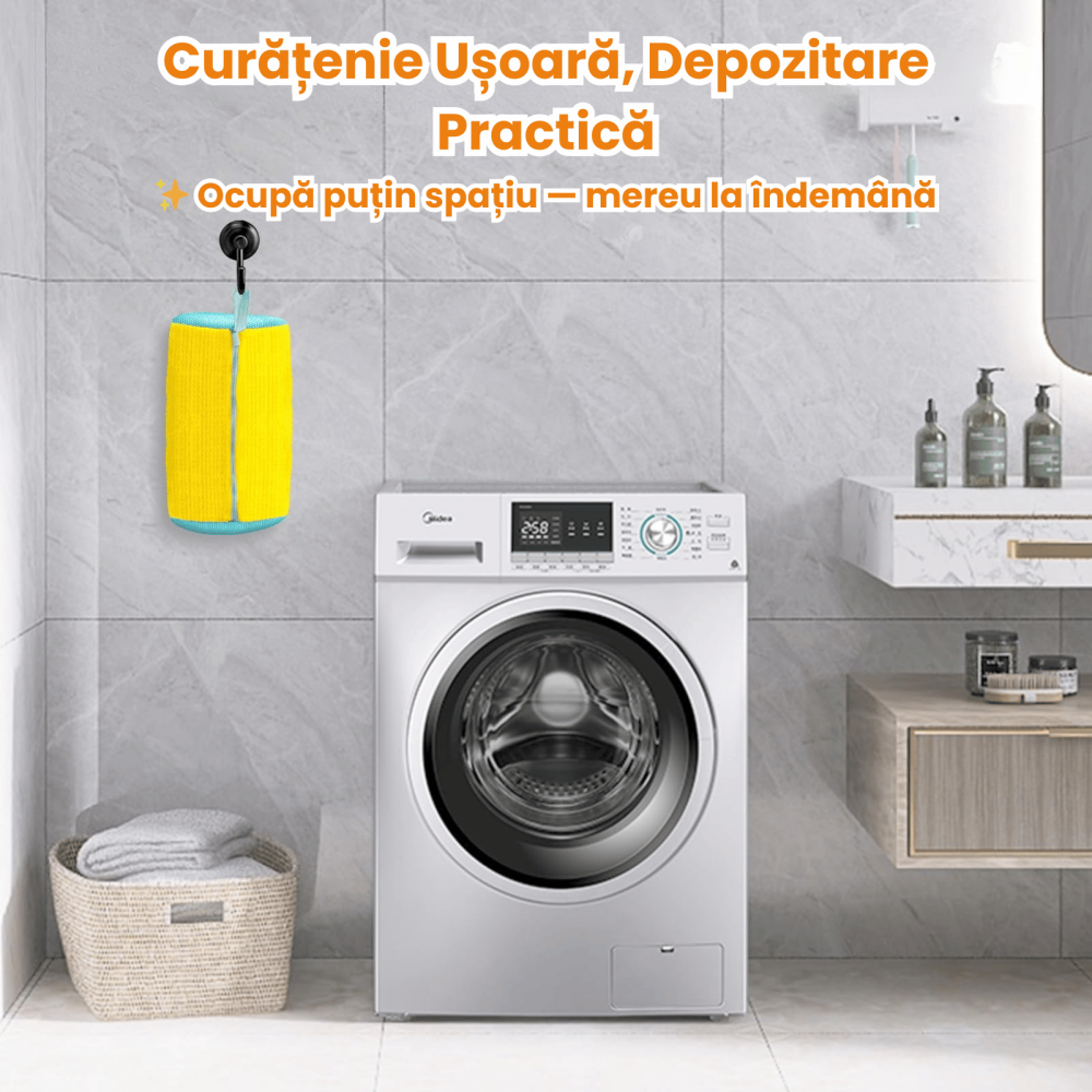Sac Spalat Incaltaminte HASEPE pentru Masina de Spalat, Protectie Pantofi, Fibra Moale, Material Rezistent, Fermoar Premium, 39x19 cm, Galben/Albastru [7]