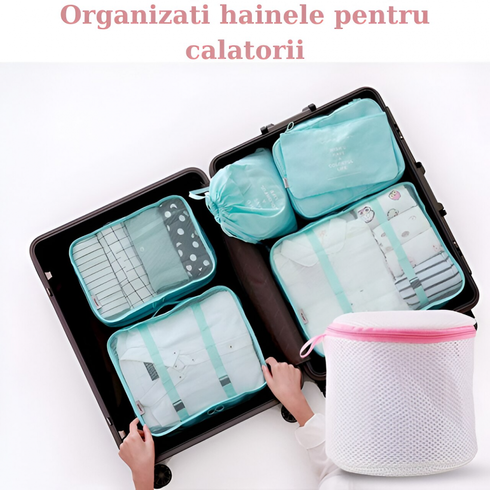 Saculet pentru spalat lenjerie intima Home Sweet Paradise, plasa dubla protectie, fermoar rezistent, reutilizabil, pentru masina de spalat si uscator, 17x16 cm, alb roz [6]