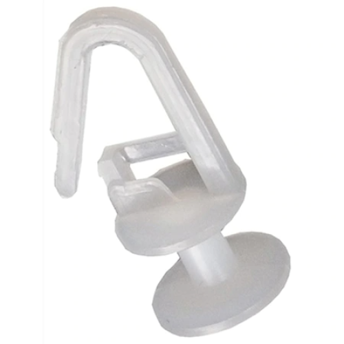 Set 50 carlige pentru perdea, pentru sina plata, plastic, alb [2]