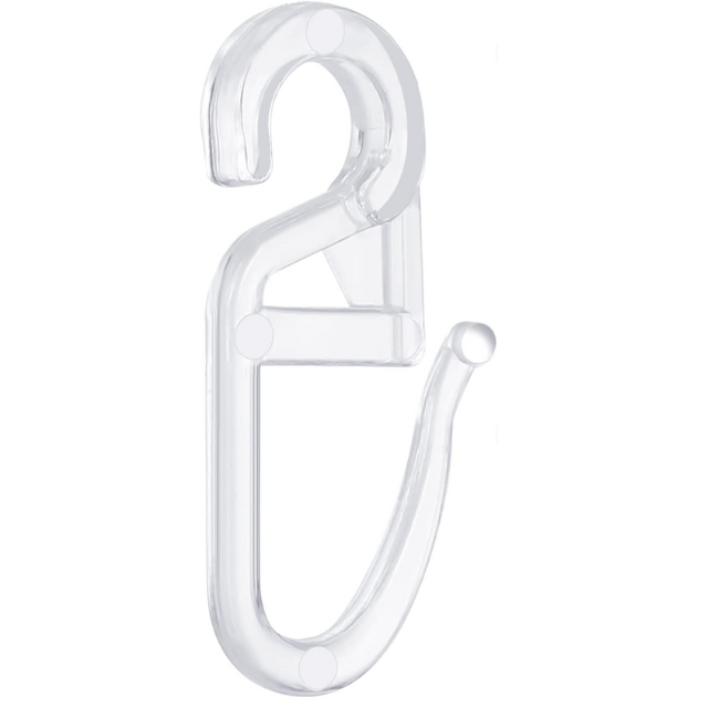 Set 50 Carlige Perdea Home Sweet Paradise, Plastic Transparent Rezistent, Accesorii pentru Sine si Draperii [2]