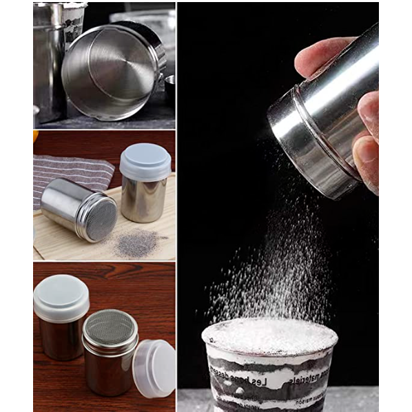 Solnita pudra, sita fina, capacitate 300ml, inox [4]