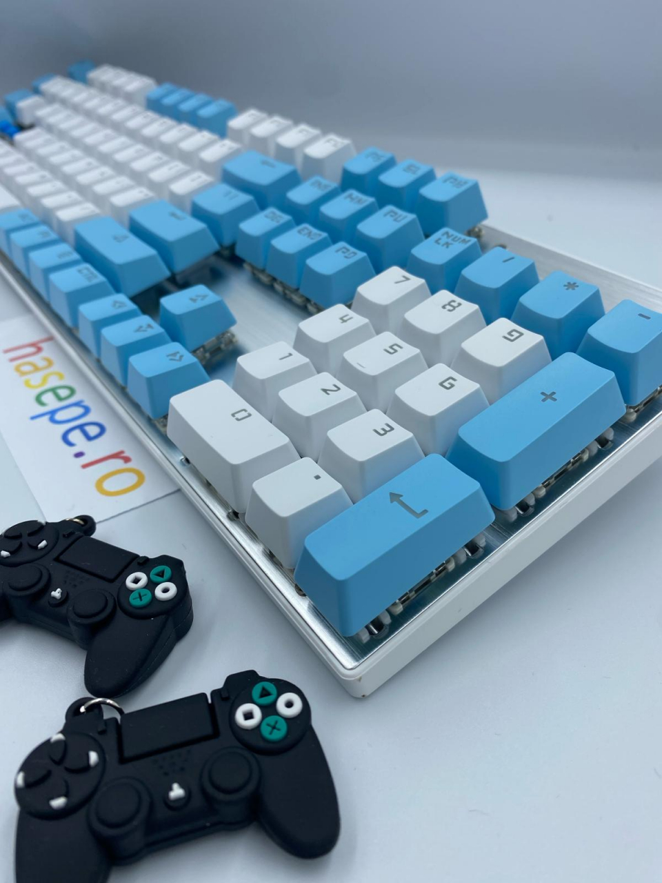 Tastatura Mecanica pentru Gaming, Crack K660 104 Blue Edition, Iluminare RGB, Compatibila Windows, Android si iOS, USB Type C [3]