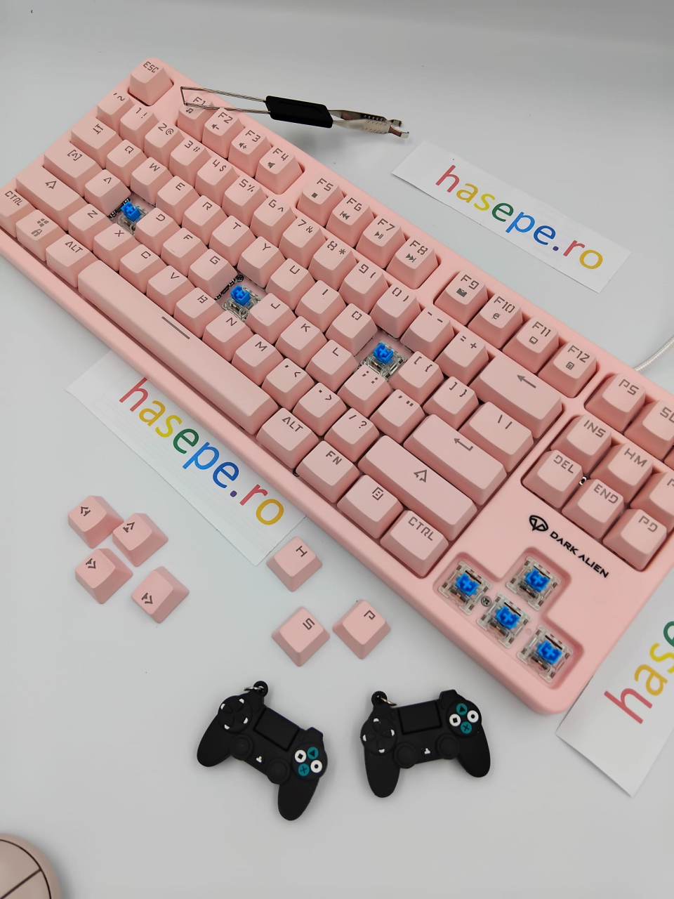 Tastatura Mecanica pentru Gaming, Dark Alien K870, Iluminare RGB, USB Type C [4]