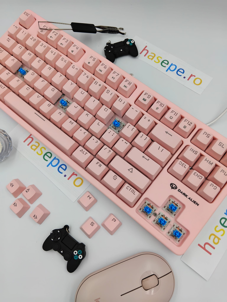 Tastatura Mecanica pentru Gaming, Dark Alien K870, Iluminare RGB, USB Type C [5]