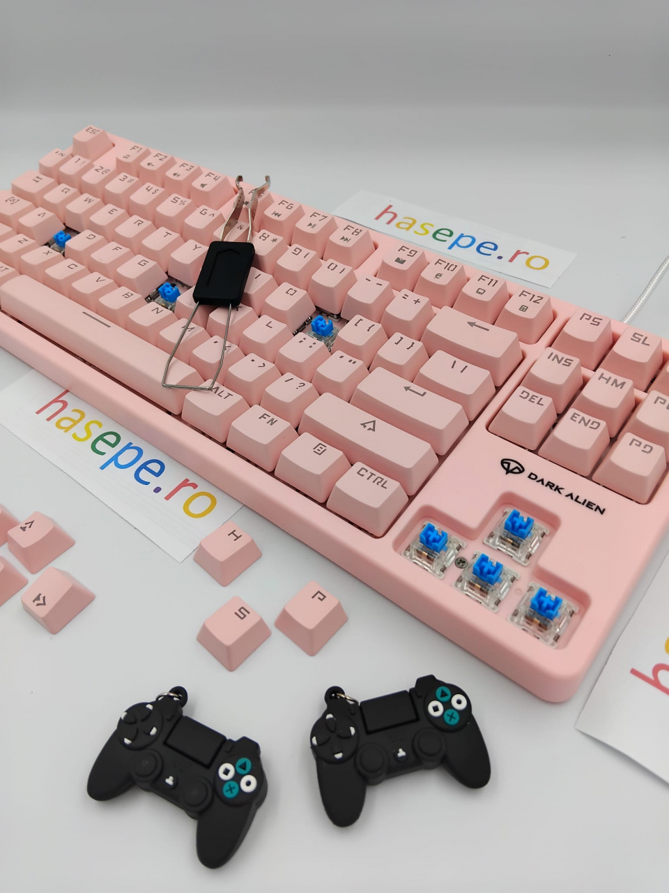 Tastatura Mecanica pentru Gaming, Dark Alien K870, Iluminare RGB, USB Type C [3]