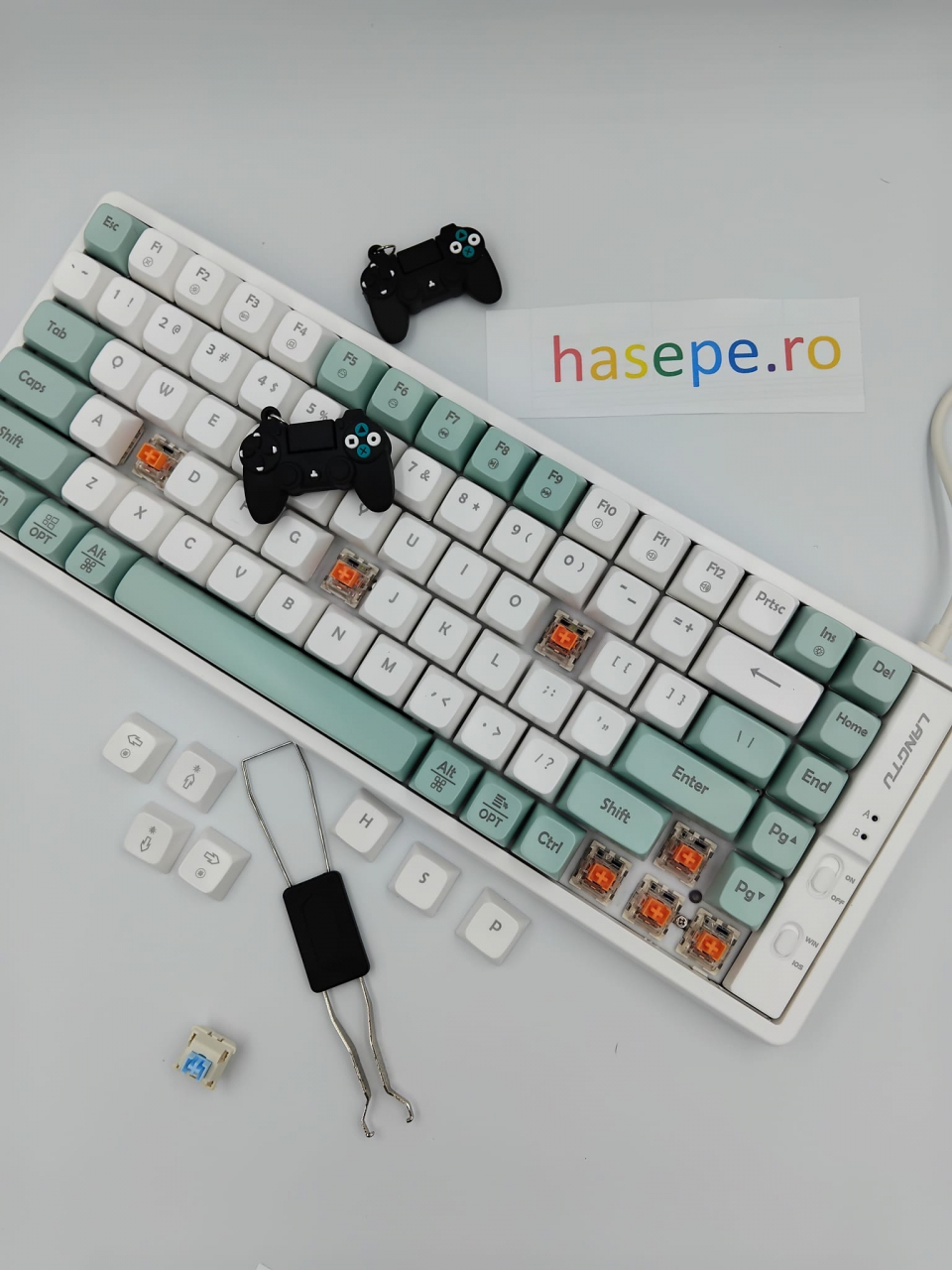 Tastatura Mecanica pentru Gaming, Langtu GK85 Green Edition, Iluminare RGB, Conexiune USB [11]