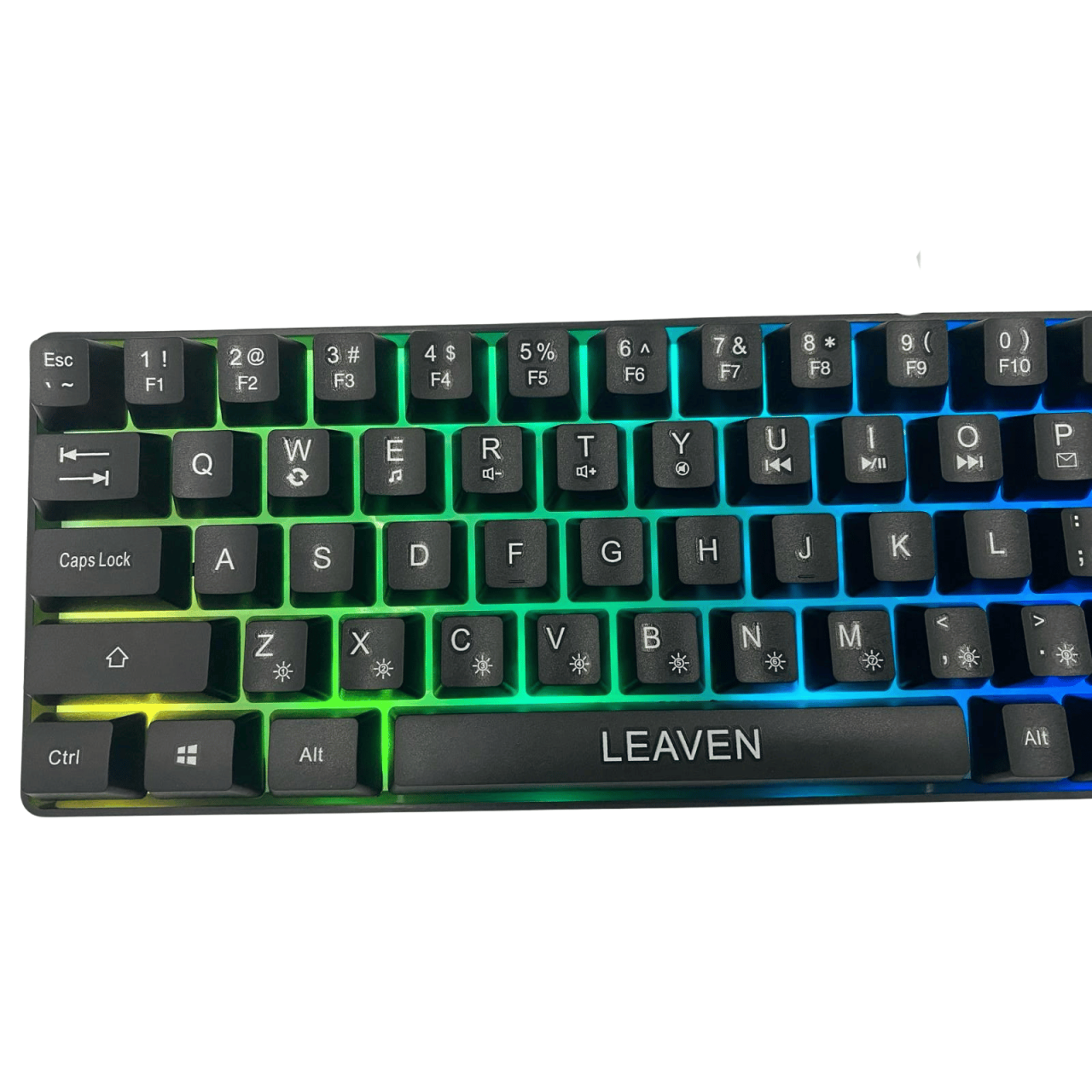 Tastatura pentru Gaming, Leaven K680 68 Night Black Wired Edition, Iluminare RGB, Compatibila Windows, Android si iOS, USB Type C [4]