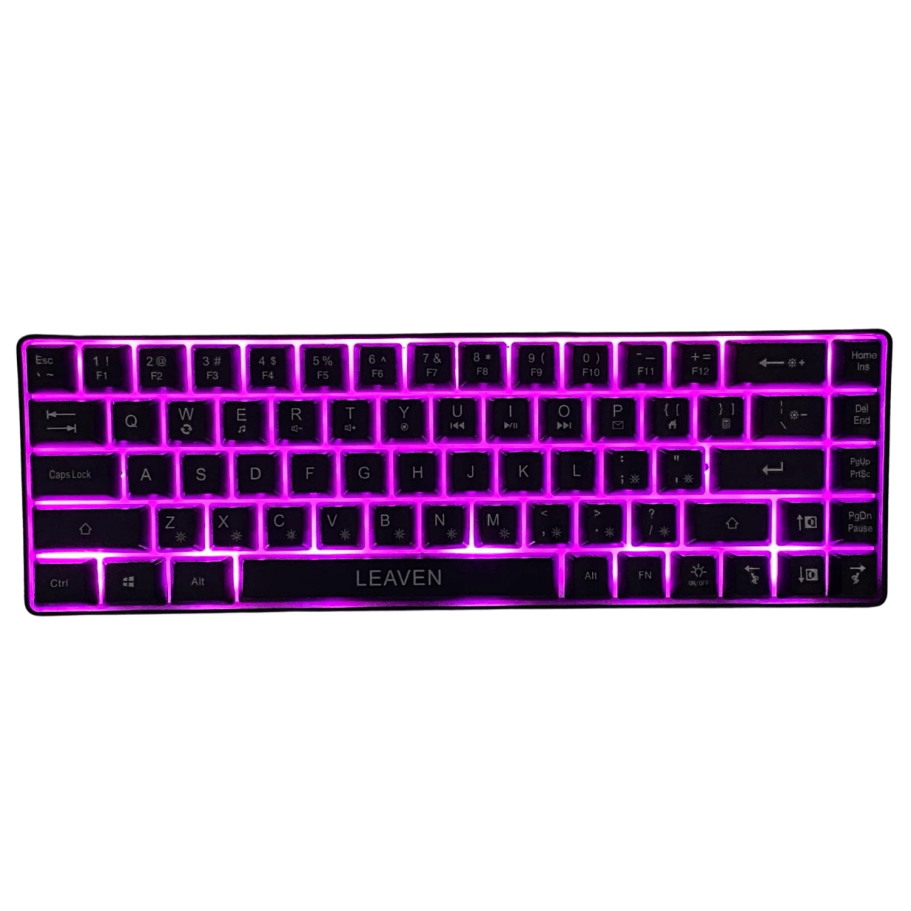 Tastatura pentru Gaming, Leaven K680 68 Night Black Wired Edition, Iluminare RGB, Compatibila Windows, Android si iOS, USB Type C [8]