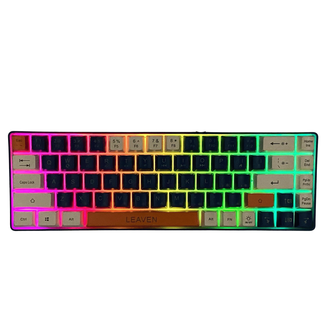 Tastatura pentru Gaming, Leaven K680 Blue Edition, Iluminare RGB, Compatibila Windows, Android si iOS, USB Type C [7]