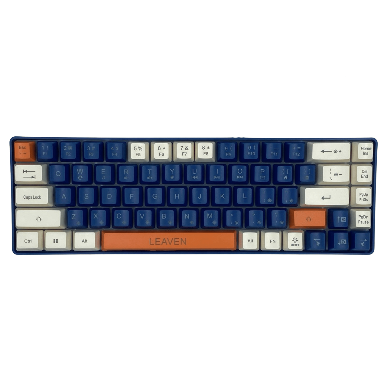 Tastatura pentru Gaming, Leaven K680 Blue Edition, Iluminare RGB, Compatibila Windows, Android si iOS, USB Type C [2]