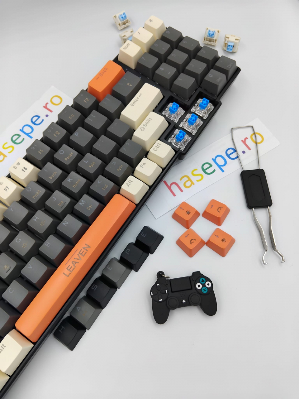 Tastatura Mecanica pentru Gaming, Leaven K780 78 E-Sports, Iluminare RGB, Compatibila Windows si MAC, USB Type C [8]