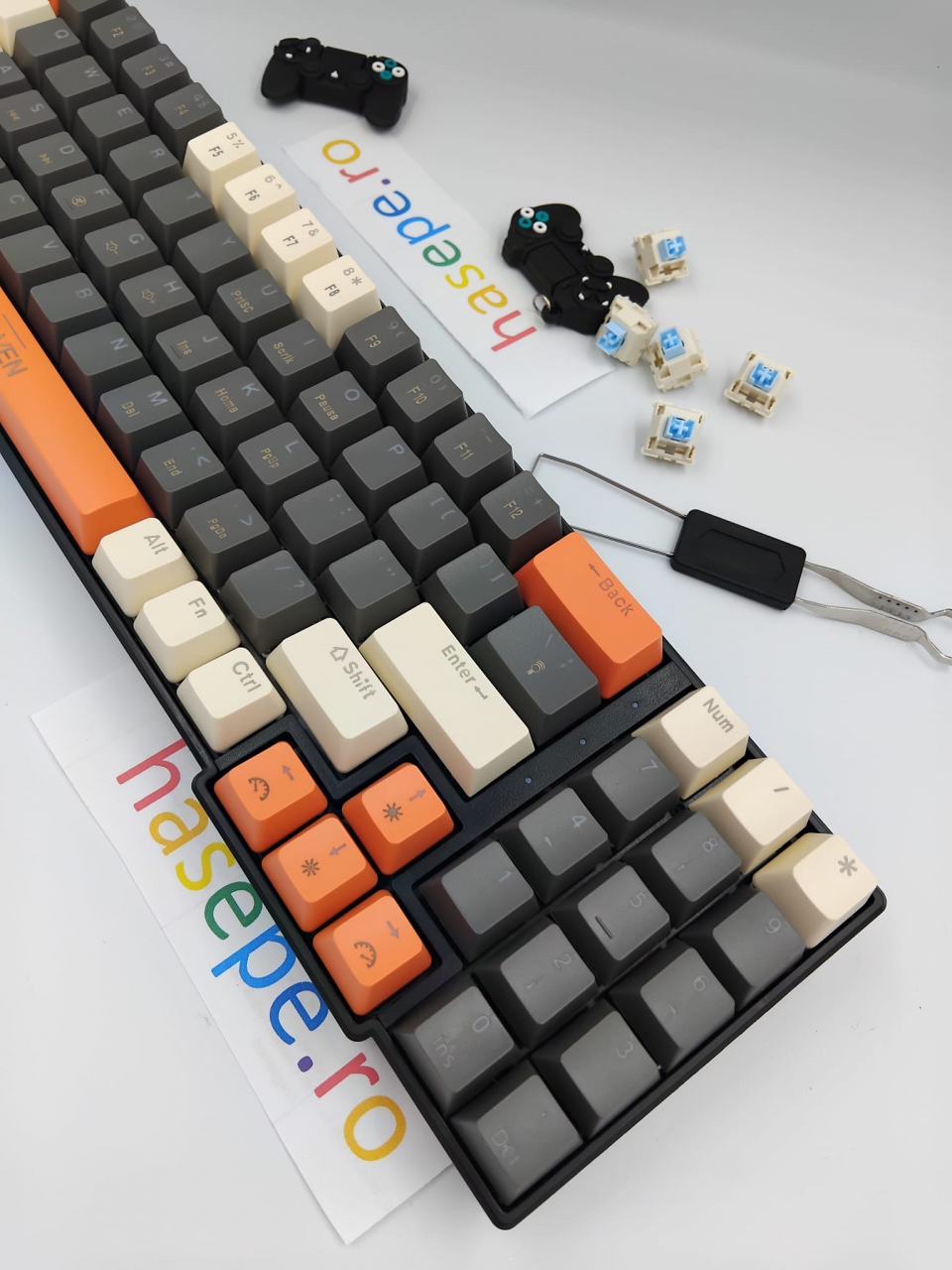 Tastatura Mecanica pentru Gaming, Leaven K780 78 E-Sports, Iluminare RGB, Compatibila Windows si MAC, USB Type C [12]