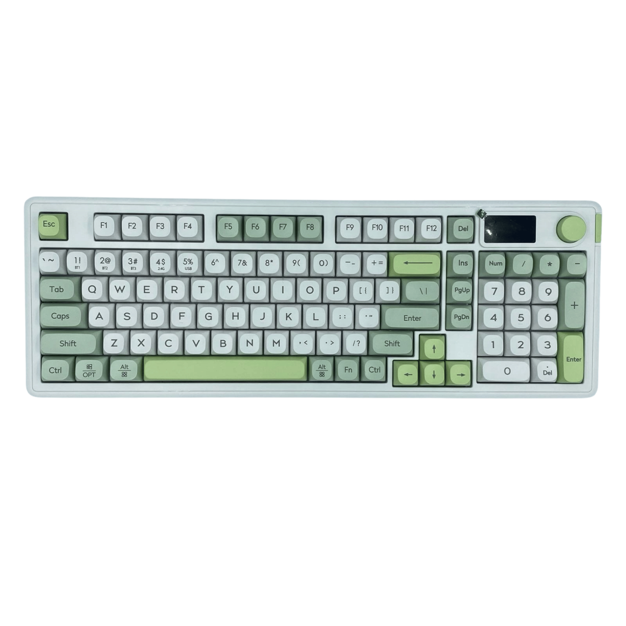 Tastatura pentru Gaming, Langtu L98 Green Edition, Iluminare RGB, Baterie incorporata, Compatibila Windows, Android si iOS, 3 moduri de conectare Wireless 2,4g, Bluetooth 5,1 si USB [2]