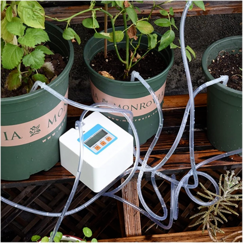Sistem de irigare automat pentru plante, HASEPE, pentru 10 ghivece, udare prin picurare, temporizator pentru apa, programabil, conectare usb [6]