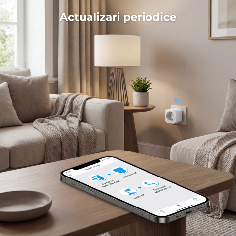 Priza Smart HASEPE WiFi 16A Cu Monitorizare Consum, Priza Inteligenta Pentru Casa Smart, Control Vocal Alexa Si Google Assistant, Programare Si Timer, Control De La Distanta, Priza WiFi Standard Europ [4]