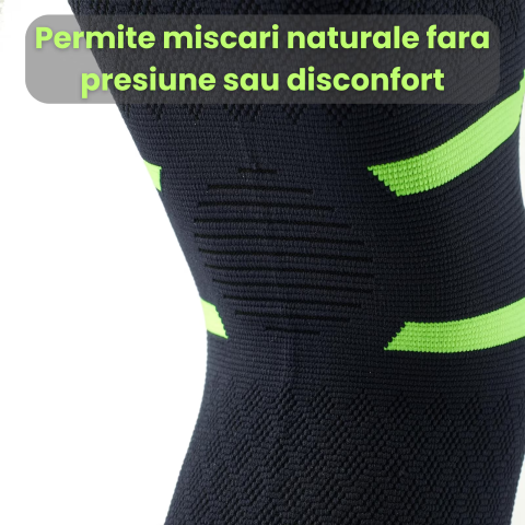 Genunchiera One Size Unisex HASEPE, elastica compresiva pentru sustinere menisc si artrita, ameliorare durere si recuperare, suport stanga/dreapta, material respirabil, genunchiera sport pentru protec [3]