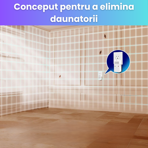 Aparat Antidaunatori HASEPE, Contra Rozatoarelor si Insectelor, Silentios, Plug-in cu Priza, Tehnologie Electromagnetica, Lumina de Veghe, Fara Substante Toxice, Alb [1]