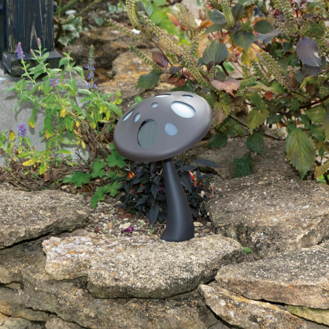 Lampa Solara LED Ciuperca Multicolora HASEPE, Fixare cu Tarus, Rotativa, Ecologica, Baterie Reincarcabila, 18x27cm [5]