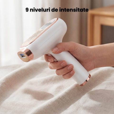Epilator IPL profesional HASEPE cu 999.999 impulsuri, epilator IPL profesional 3 in 1 cu mod manual si automat, 9 niveluri de putere, tehnologie dublu flash, racire fara durere, anti-acnee, epilare de [3]