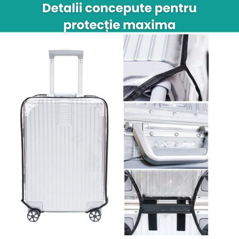 Husa Troler HASEPE, Protectie Valiza, Marimea M, 45x26x66 cm, Transparenta [4]