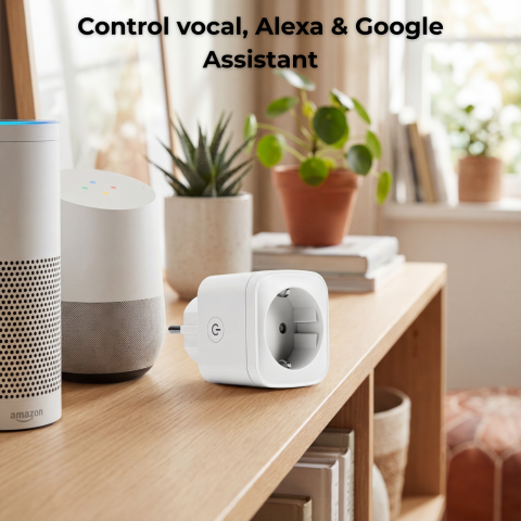 Priza Smart HASEPE WiFi 16A Cu Monitorizare Consum, Priza Inteligenta Pentru Casa Smart, Control Vocal Alexa Si Google Assistant, Programare Si Timer, Control De La Distanta, Priza WiFi Standard Europ [3]