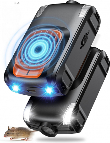 Articole antidaunatori gradina - Aparat Anti Rozatoare Auto HASEPE, Anti Soareci si Sobolani, Protectie Motoare Masini, Ultrasunete si LED Intermitent, 2 Alimentari (Baterie/12V), Mod Auto Standby, Negru