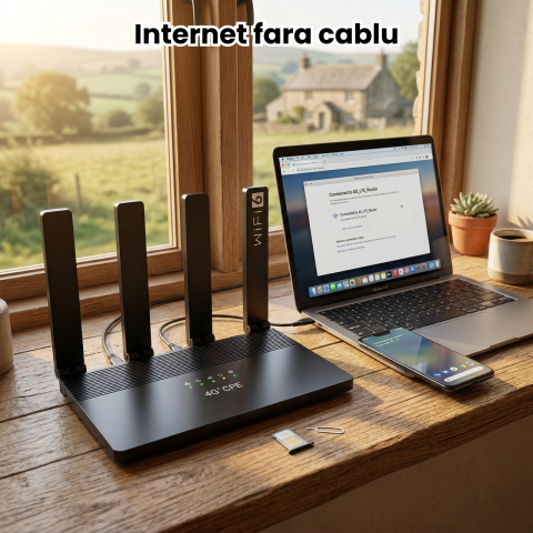Router Wireless HASEPE 4G LTE WiFi6 Cu Slot SIM, Router Wireless LTE CAT4 150Mbps, Router Wireless Cu Baterie Integrata 5000mAh Pentru Internet Oriunde, Router Wireless Pentru Casa Birou Calatorii, Wi [7]