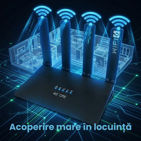Router Wireless HASEPE 4G LTE WiFi 6, Router Wireless 4G CAT4 150Mbps Cu Slot SIM, Router Wireless Pentru Casa Si Birou, Router 4G Cu Antena Interna 2.4GHz, Router Wireless 4G Plug And Play, Router Wi [7]