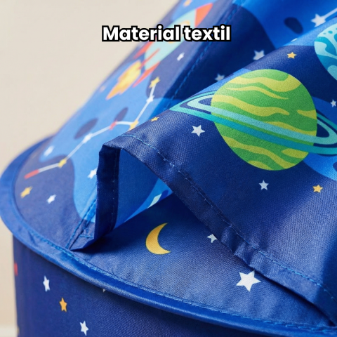 Cort Joaca HASEPE Pliabil Model Racheta Spatiala, Cort Joaca Pentru Copii 100x135cm, Casuta Copii Interior, Cort Joaca Baieti 4-6 Ani, Design Albastru, Casuta Copii Tip Joc De Rol, Montare Rapida, Gea [2]