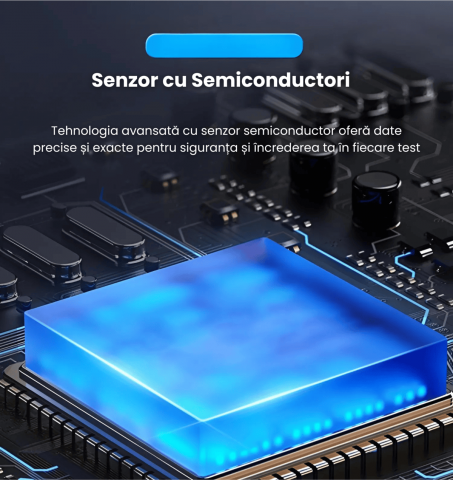 Tester Alcool Digital HASEPE, Senzor Semiconductor Precizie Ridicata, Afisaj LCD Iluminat, Reincarcare USB Type-C, Portabil, Functie Alarma, Negru [5]