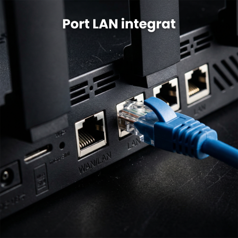 Router Wireless HASEPE 4G LTE WiFi6 Cu Slot SIM, Router Wireless LTE CAT4 150Mbps, Router Wireless Cu Baterie Integrata 5000mAh Pentru Internet Oriunde, Router Wireless Pentru Casa Birou Calatorii, Wi [2]