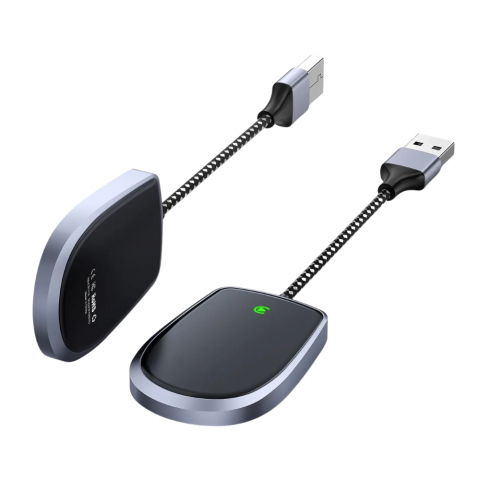Auto, Moto & RCA - Adaptor CarPlay Wireless HASEPE, Modul WiFi 5G, Conectare Automata Plug&Play, USB, Compatibil iPhone, Sunet si Video HD, Negru