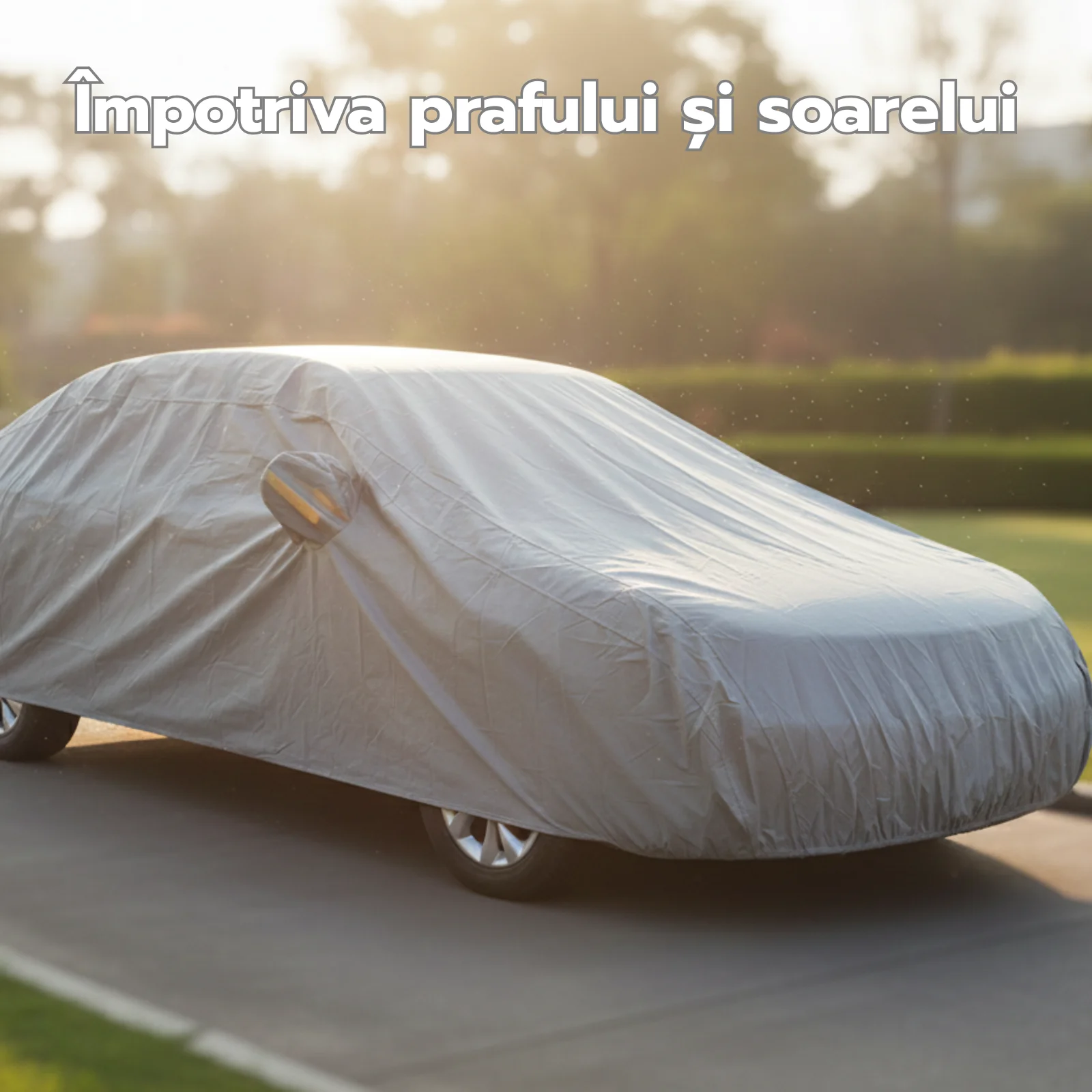Husa Auto HASEPE, Tip Prelata Pentru Masini Clasice si Mari, Husa Masina Dimensiune 534x178x120 cm, Prelata Auto Rezistenta la Apa si Soare, Husa Auto Protectie Praf si Ploaie, Material Bumbac PEVA, C [3]
