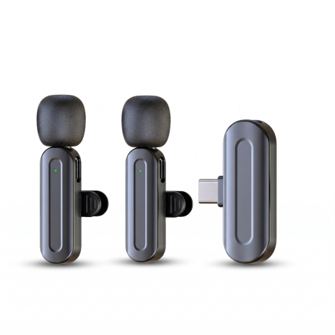 Microfoane - Microfon Lavaliera HASEPE Wireless 2.4G Auto Connect, Microfon Lavaliera Pentru Telefon, Streaming Live Si Interviuri, Microfon Wireless Lavaliera Cu Reducere Zgomot, Microfon Lavaliera Omnidirectiona