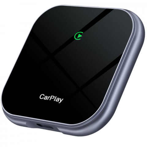 Accesorii electronice auto - Modulator Auto CarPlay si Android Auto Wireless 2 in 1 HASEPE, Plug & Play, Compatibil iOS 10+ si Android 11+, WiFi 2.4/5Ghz, Procesor AI, Conectare Automata, Upgrade Masini cu CarPlay/Android Auto
