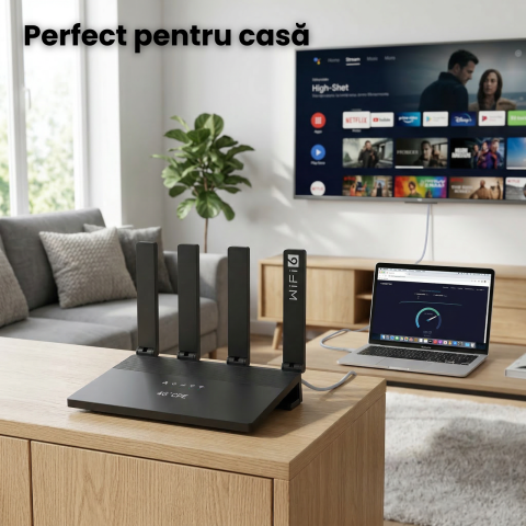 Router Wireless HASEPE 4G LTE WiFi 6, Router Wireless 4G CAT4 150Mbps Cu Slot SIM, Router Wireless Pentru Casa Si Birou, Router 4G Cu Antena Interna 2.4GHz, Router Wireless 4G Plug And Play, Router Wi [6]