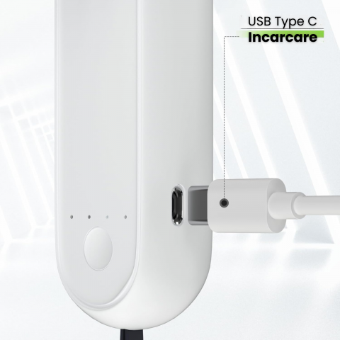 Ventilator portabil pliabil USB HASEPE, 3 viteze, rotire 180°, diametru 21 cm, autonomie 1,5–5 ore, compact si silentios, ideal pentru birou, plaja, calatorii, alb [11]