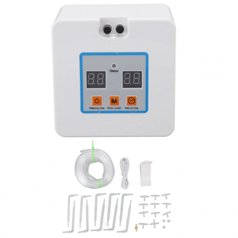 Sistem de irigare automat pentru plante, HASEPE, pentru 10 ghivece, udare prin picurare, temporizator pentru apa, programabil, conectare usb [0]