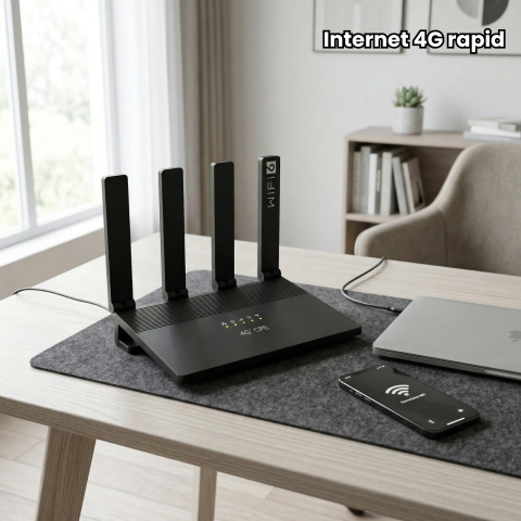 Router Wireless HASEPE 4G LTE WiFi 6, Router Wireless 4G CAT4 150Mbps Cu Slot SIM, Router Wireless Pentru Casa Si Birou, Router 4G Cu Antena Interna 2.4GHz, Router Wireless 4G Plug And Play, Router Wi [1]