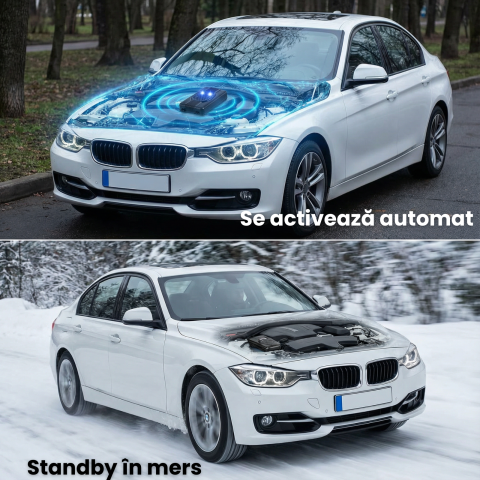 Aparat Anti Rozatoare Auto HASEPE Cu Ultrasunete Si Lumini, Aparat Anti Rozatoare Autovehicule Pentru Jderi Si Nevăstuici, Aparat Impotriva Rozatoarelor Auto Pentru Compartiment Motor, Carcasa ABS, Al [3]