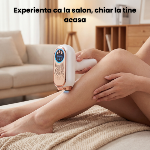 Epilator IPL profesional HASEPE cu 999.999 impulsuri, epilator IPL profesional 3 in 1 cu mod manual si automat, 9 niveluri de putere, tehnologie dublu flash, racire fara durere, anti-acnee, epilare de [1]