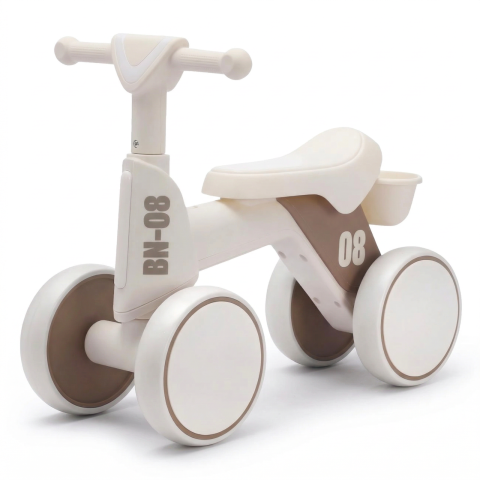 Sport & Travel - Bicicleta Echilibru HASEPE 4 Roti Pentru Copii 18-36 Luni, Bicicleta Fara Pedale Cu Lumini Si Sunete, Bicicleta Copii Stabilitate Sporita, Cadru Rezistent, Roti Largi Antiderapante, Bicicleta Echilibr