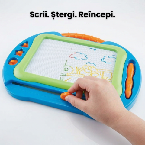 Tabla Magnetica Pentru Copii HASEPE, Tabla Desen Dubla, Tabla Magnetica Cu Picioare Detasabile, Tabla Desen Portabila Cu Maner, Suprafata Reutilizabila Pentru Creativitate, Joaca Educativa Prescolari, [4]