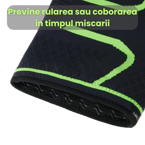 Genunchiera One Size Unisex HASEPE, elastica compresiva pentru sustinere menisc si artrita, ameliorare durere si recuperare, suport stanga/dreapta, material respirabil, genunchiera sport pentru protec [4]
