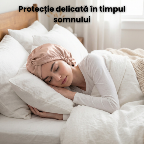 Boneta Somn HASEPE Satin Pentru Ingrijirea Parului, Boneta Par Marime Universala Cu Elastic Reglabil, Boneta Satin Pentru Par Scurt Si Mediu, Protectie Impotriva Frecarii, Potrivita Pentru Par Drept S [1]