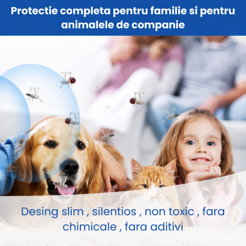 Aparat Impotriva Insectelor si Rozatoarelor HASEPE, Anti Gandaci si Tantari, Control Electronic 12-150Hz, Acoperire 160mp, Protectie 360°, Ecologic, Sigur Copii/Animale, Alb [8]
