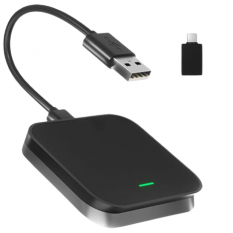Adaptor Wireless CarPlay HASEPE, Modul CarPlay Slim, Conectare Automata prin USB, WiFi 5.8GHz si Bluetooth 5.0, Compatibil iPhone, Negru Compact [0]